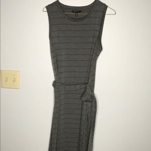 Banana Republic horizontal stripes gray maxi dress. Size L.